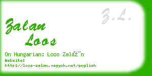 zalan loos business card